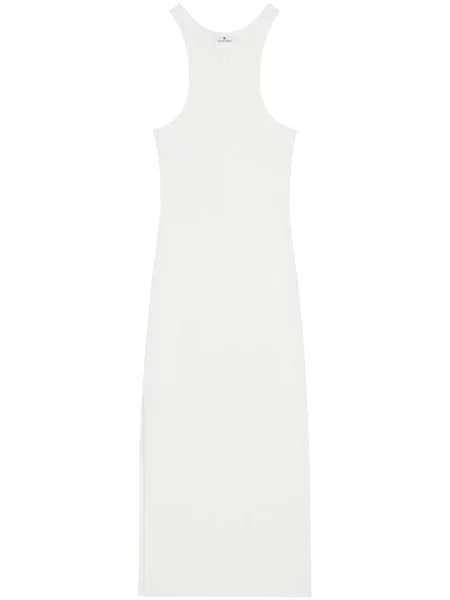 Sukienka midi Courreges z dżerseju do kolan garniturowa biała