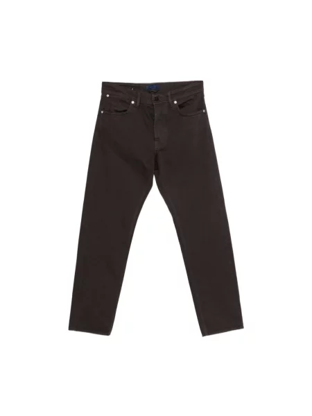 Jeansy straight leg Stone Island z kamieniami brązowe