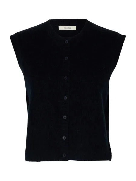 SELECTED Pleten brezrokavnik SLFLULU safir