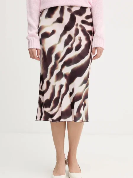 Marc Aurel fustă midi evazați roz