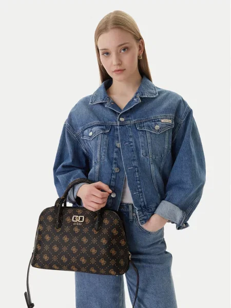Torbica Guess Emelie Logo smeđa