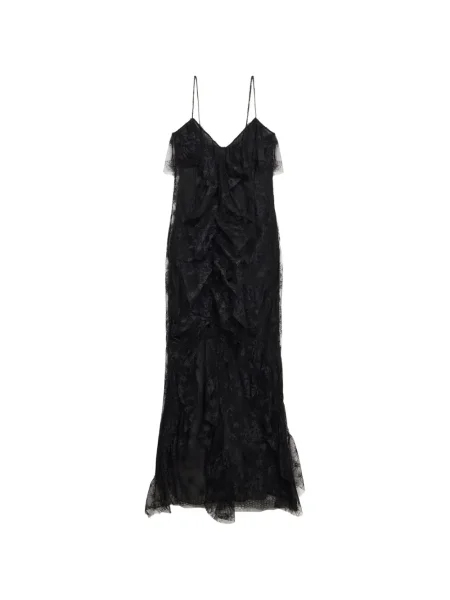 Rochie Blumarine cu volane din dantelă de costum negru