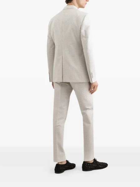 Pantaloni Dolce & Gabbana din jacard alb