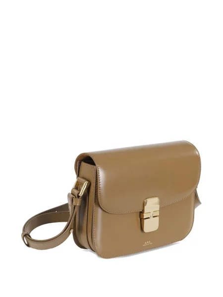 Geanta de piele A.p.c. din piele maro