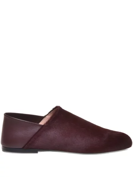 Bőr loafer Alberta Ferretti autogrammal piros