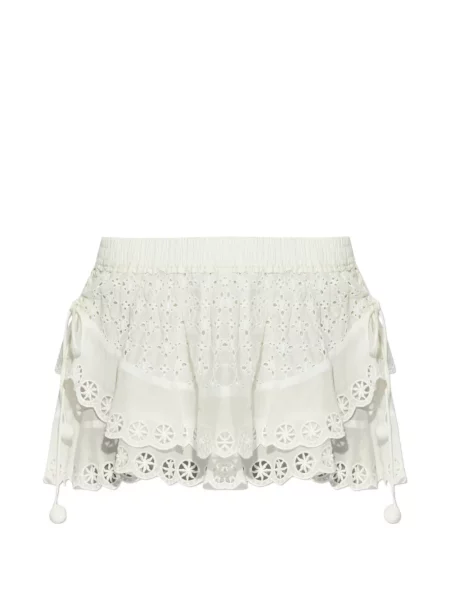Pantaloni scurți Isabel Marant cu broderie alb