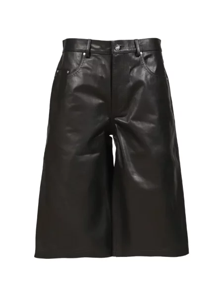 Pantaloni scurți Awge din piele negru