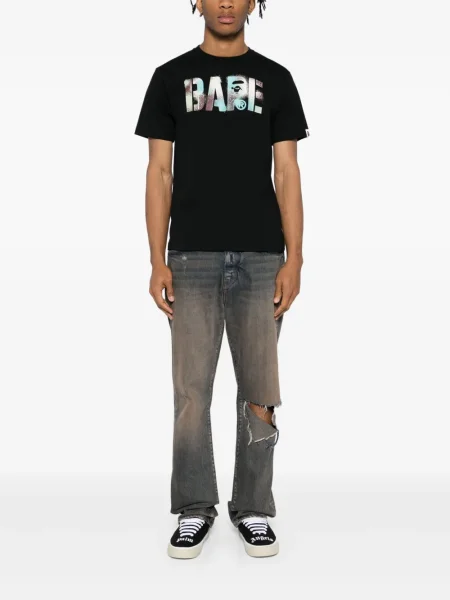 Tricou A Bathing Ape® cu imagine negru