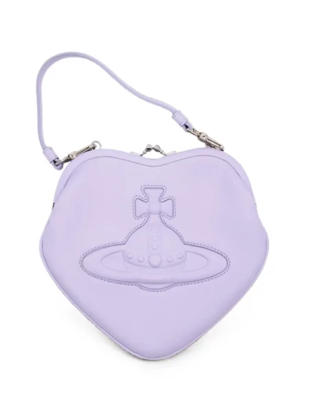 Geantă Vivienne Westwood cu motiv cu inimi violet