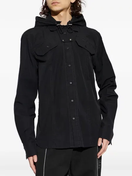Cămașă Off-white cu glugă alb