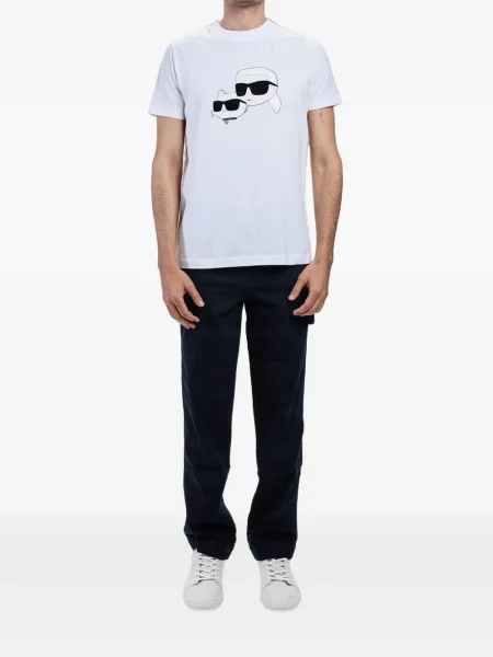 Tricou Karl Lagerfeld cu imagine alb
