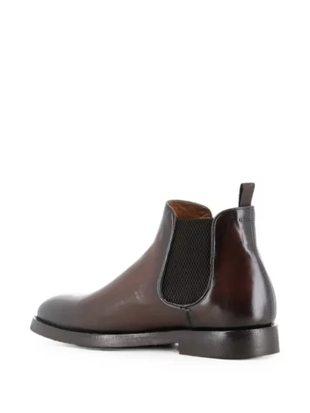 Cizme scurte Officine Creative din piele maro