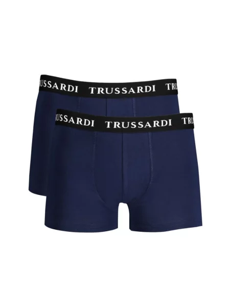 Bokserki Trussardi z autografem niebieskie