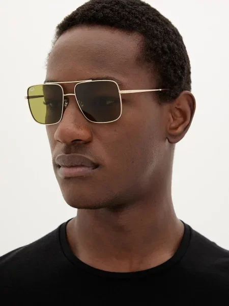 Ray-Ban okulary przeciwsłoneczne złoty zielone