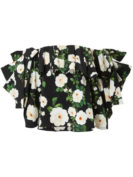 Top Carolina Herrera cu imagine negru