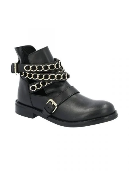 TWINSET De piele botine negru