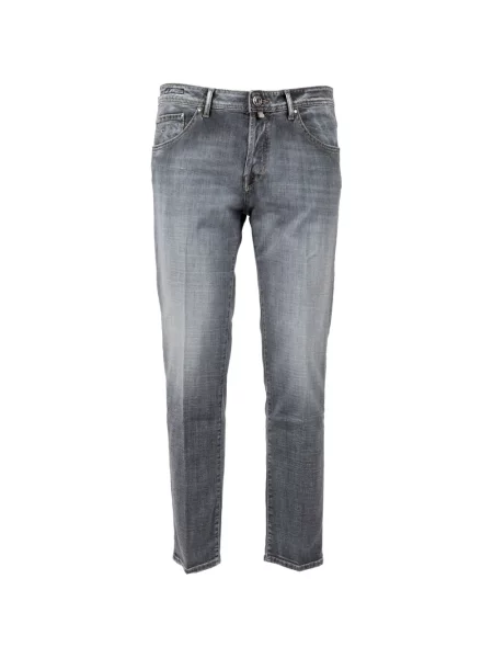 Дънки Jacob Cohën изрязани сиво