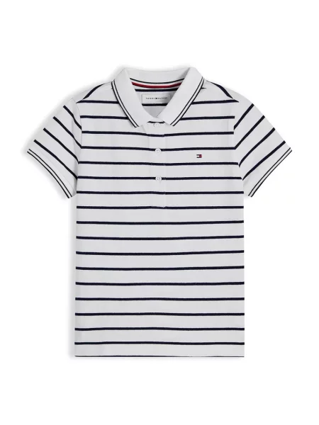 Tommy Hilfiger polo majica za djecu od pamuka s elastanom plava