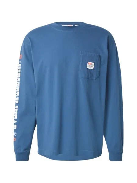 Majica z dolgimi rokavi Levi's modra