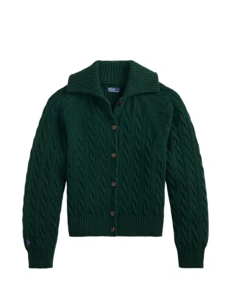 Pletený čepice Polo Ralph Lauren zelený
