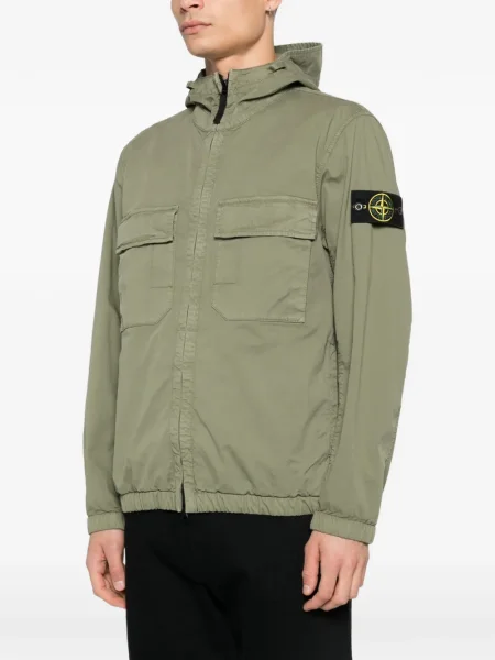 Яке Stone Island с качулка камъни зелено