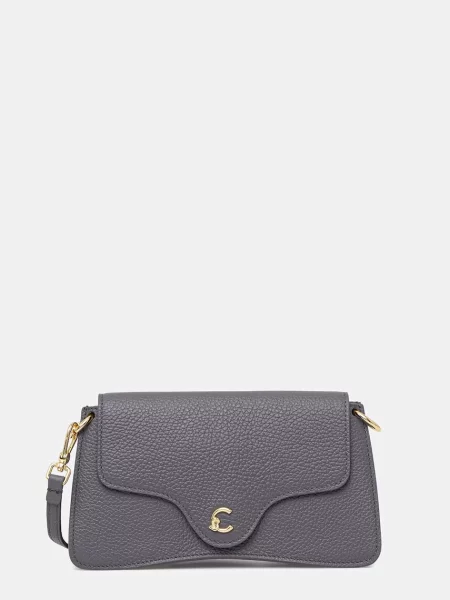 Coccinelle geantă crossbody pentru femei din piele gri
