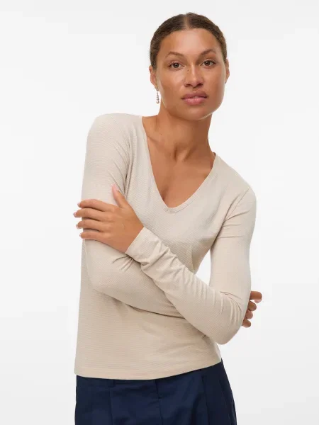 VERO MODA Tricou VMLAVA / auriu bej