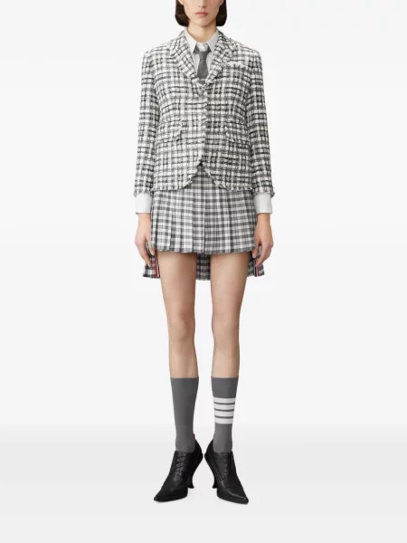 Мини пола Thom Browne с ниска талия кепър бяло