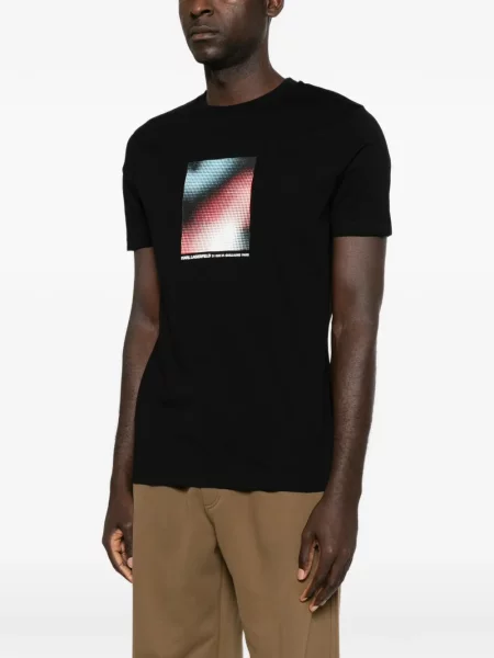Tricou Karl Lagerfeld cu imagine negru