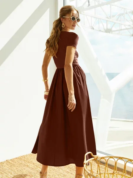 Платье Dressa коричневое