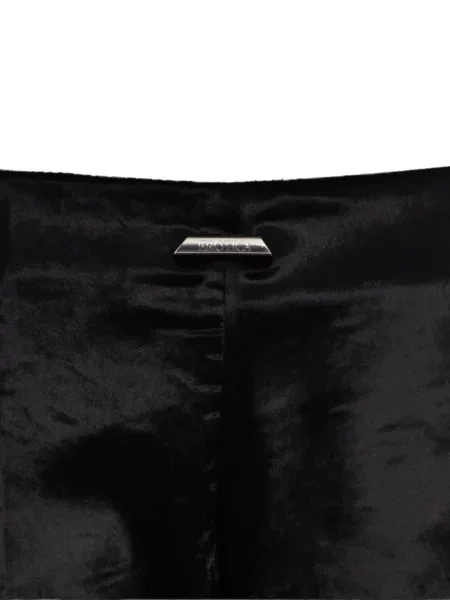 Pantaloni Dondup de catifea evazate negru