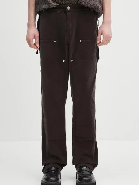 Wales Bonner pantaloni Kingston drept maro