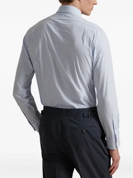 Șapcă Polo Ralph Lauren cu broderie din țesătură twill în carouri albastru