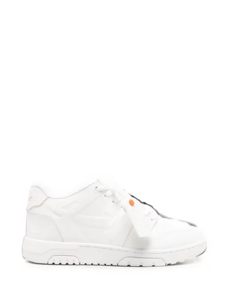 Sneakerși Off-white cu legături alb