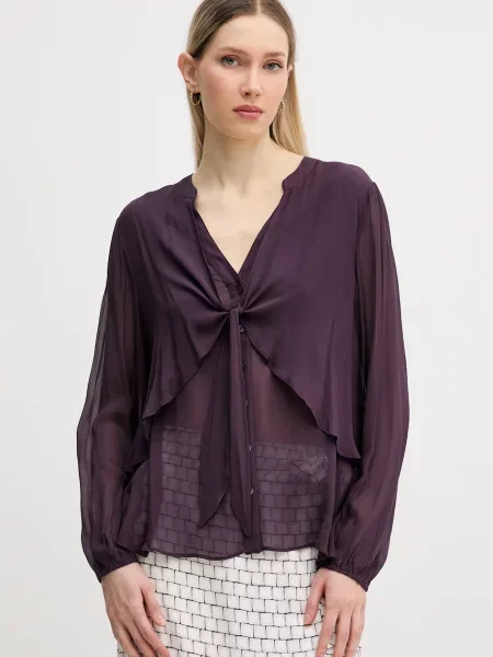 Hoss Intropia koszula z fioletowa