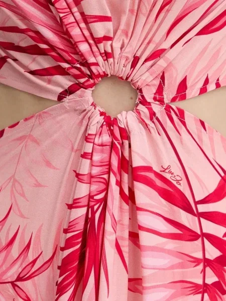 Rochie maxi Liu Jo cu imagine de costum roz