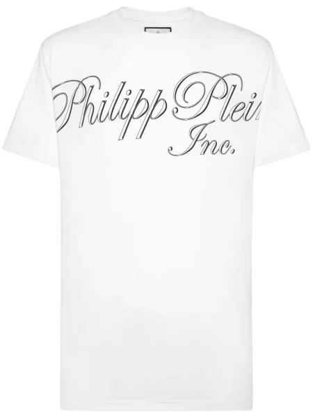 Tricou Philipp Plein cu imagine alb