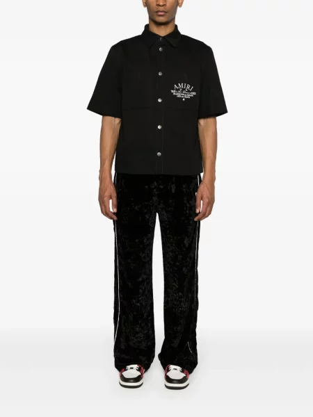 Bėgimas kelnės Amiri velvetinės juoda