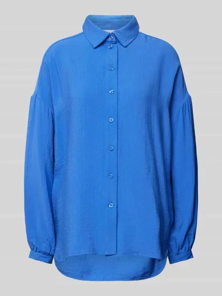 Bluzka koszulowa z listwą guzikową Christian Berg Woman niebieska