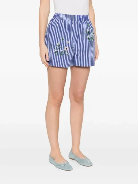 Pantaloni scurți Maje cu dungi albastru