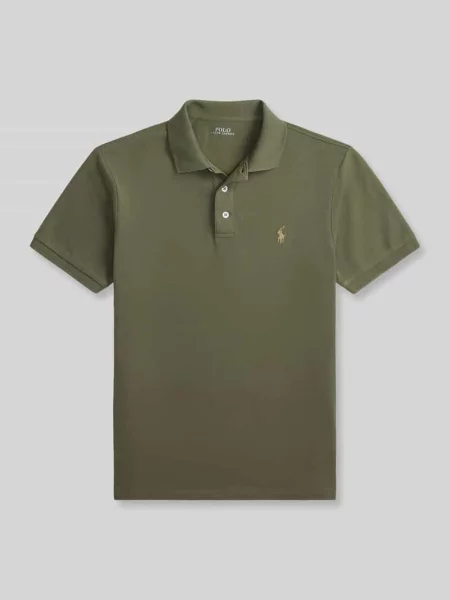 Koszulka polo o kroju regular fit z mieszanki bawełny Polo Ralph Lauren oliwkowa