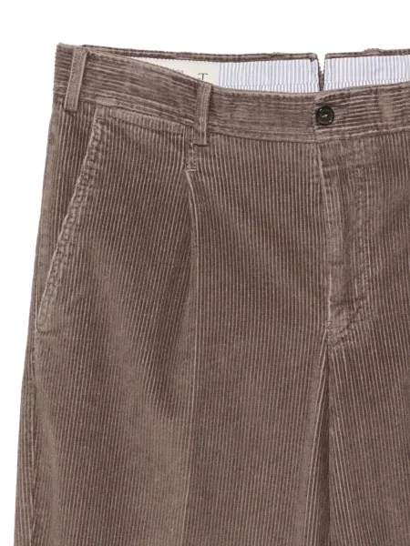 Pantaloni Pt Torino de catifea cord gri