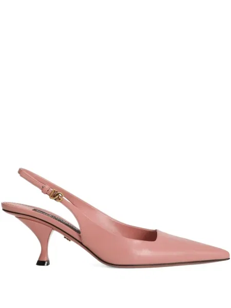 Pantofi cu toc Dolce & Gabbana slingback roz