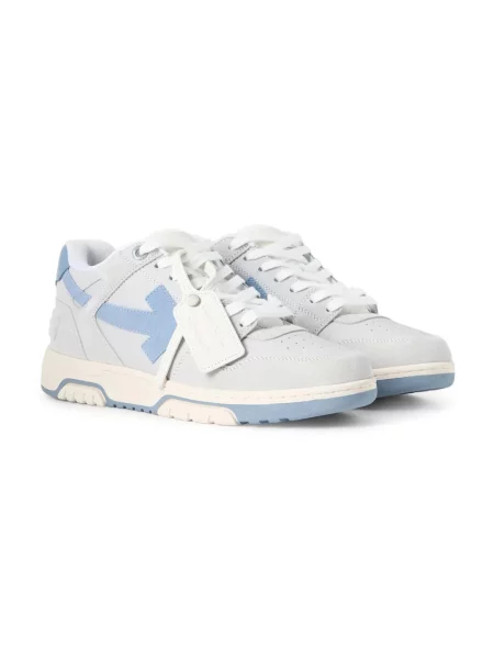 Sneakersy Off-white skórzane biznesowe białe