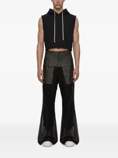 Αμάνικο περικομμένο hoodie Rick Owens Drkshdw μαύρο