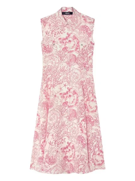 Rochie tip cămașă Versace până la genunchi de costum