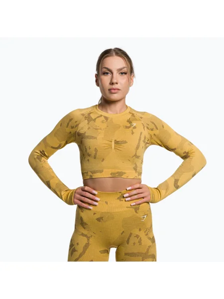 Olcsóbban. Női edző leggings Gymshark Adapt Camo Savanna Seamless indiánsárga. Méret: S sárga