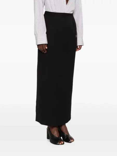 Fusta maxi Maison Mihara Yasuhiro cu autograf negru