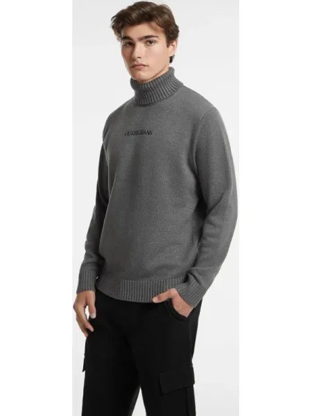 Guess Jeans Maletă cu adaos de lână gri