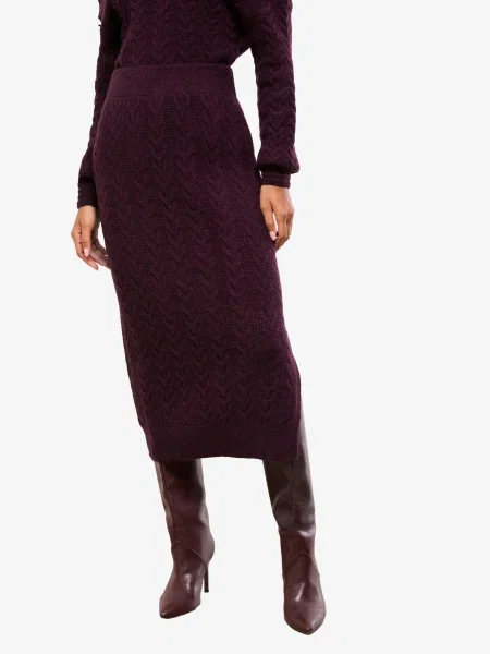 Lipsy Fustă burgundy roșu